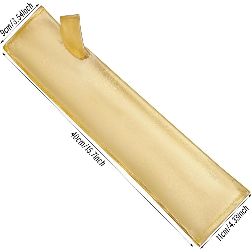 Women's Long Metallic Shiny Fingerless Gloves Gold Party Halloween Costume